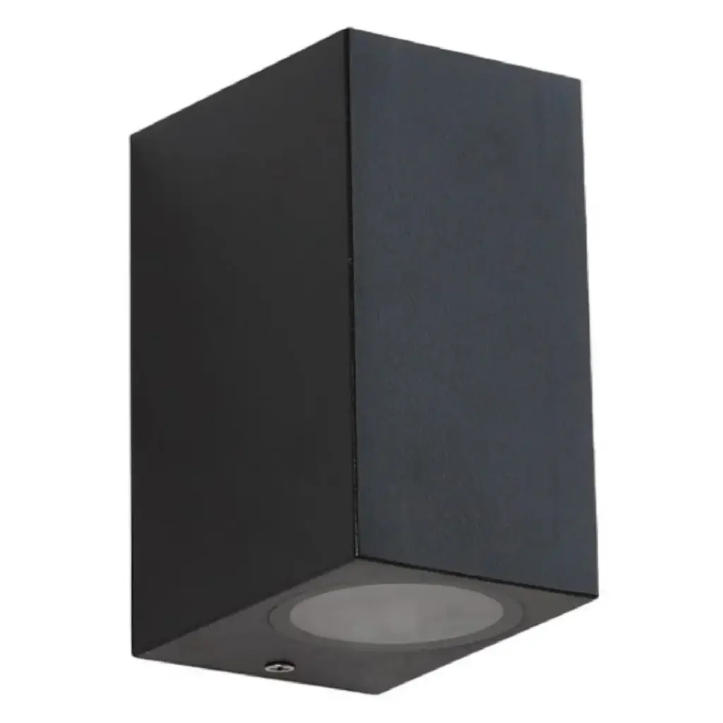 APLIQUE CUADRADO CUBO LARGO P/SOCATE GU10X2 IP65 C/NEGRO REF. AI-WLGU-1 MARCA ARTIG LIGHT