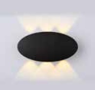 APLIQUE DE PARED CURVE LUX NANO 8W 3500K IP65 23 CM X 11 CM COLOR NEGRO REF. A298BKWW MARCA ILUMINAK