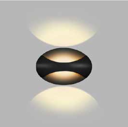 APLIQUE DE PARED VIEW MOBO 6W 3500K IP20 21 CM X 15 CM COLOR NEGRO REF. A326BKWW MARCA ILUMINAK