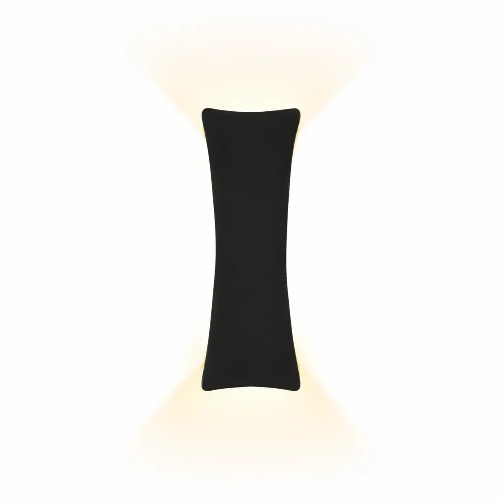 APLIQUE DE PARED ONDA RIPLEE 10W 3500K IP65 9 CM X 23 CM X 5 CM NEGRO REF. A3510BKWW MARCA ILUMINAK