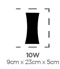 APLIQUE DE PARED ONDA RIPLEE 10W 3500K IP65 9 CM X 23 CM X 5 CM BLANCO REF. A3510WHWW MARCA ILUMINAK