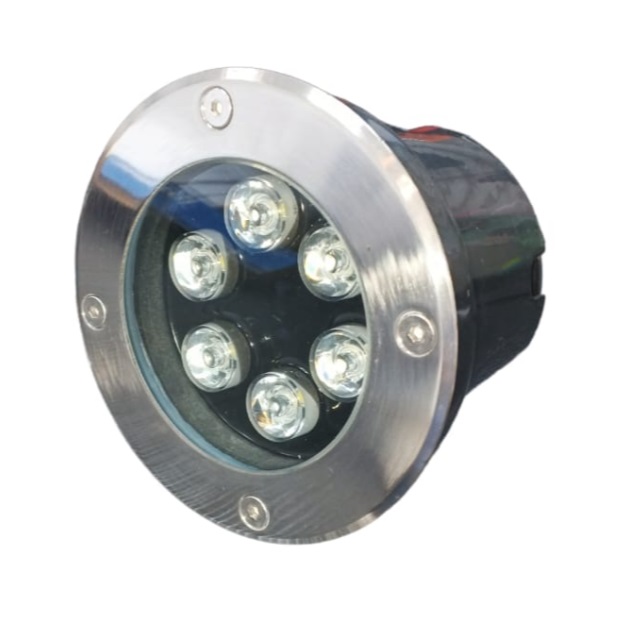 APLIQUE / LUMINARIA REDONDA PISO 6W 4500K 85-265V IP65 P/ JARDIN REF. AHY16W / 011204 MARCA ILUMINAK