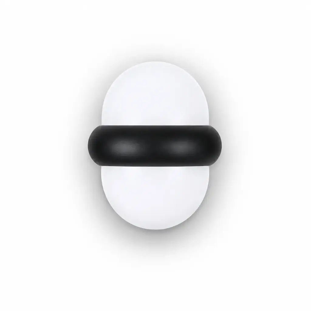 APLIQUE DE PARED OVAL 12W 4500K 85-265V IP65 COLOR NEGRO REF. AHY8282 MARCA ILUMINAK
