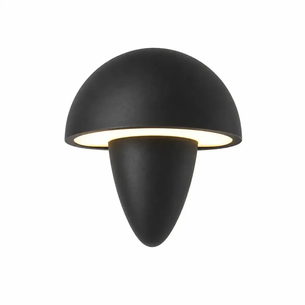 APLIQUE DE PARED MUSH 12W 4500K 1200LM IP65 16 CM X 8,5 CM NEGRO REF. HS223212WBK MARCA ILUMINAK