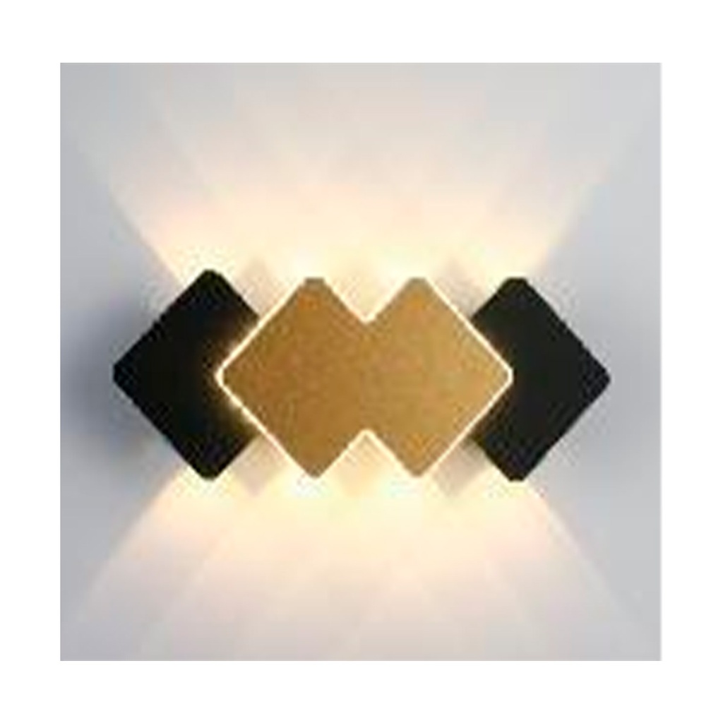 APLIQUE DE PARED DIAMOND 12W 4500K 85-265V IP65 COLOR NEGRO REF. HY8015 / 014380 MARCA ILUMINAK