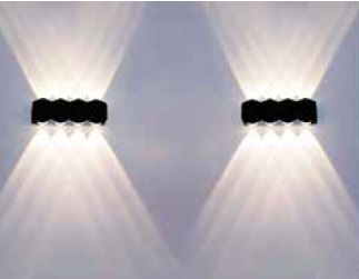 APLIQUE DE PARED PRISMA 8W 4500K 500LM IP65 11 CM X 8 CM NEGRO REF. HY8228 / 058100 MARCA ILUMINAK