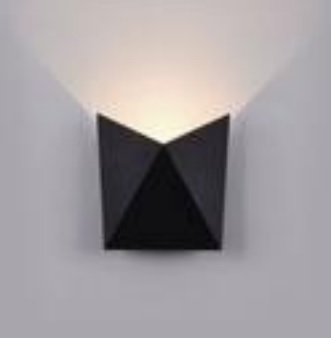APLIQUE DE PARED ORIGAMI 5W 4500K 85-265V IP65 COLOR NEGRO REF. HY8275 / 058902 MARCA ILUMINAK