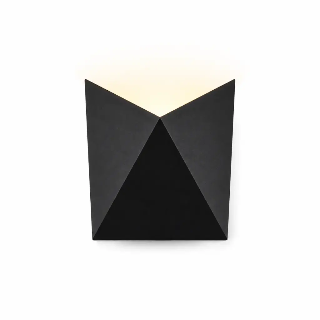 APLIQUE DE PARED ORIGAMI 5W 4500K 85-265V IP65 COLOR NEGRO REF. HY8275 / 058902 MARCA ILUMINAK