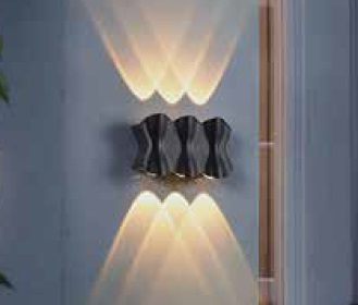 APLIQUE DE PARED TESSELL 4W 4500K 500LM IP65 10,6 CM X 9 CM NEGRO REF.HY8344 / 061100 MARCA ILUMINAK