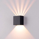APLIQUE DE PARED ASTERISK 6W 3 TONOS 85-265V IP65 NEGRO REF. HY8756 MARCA ILUMINAK