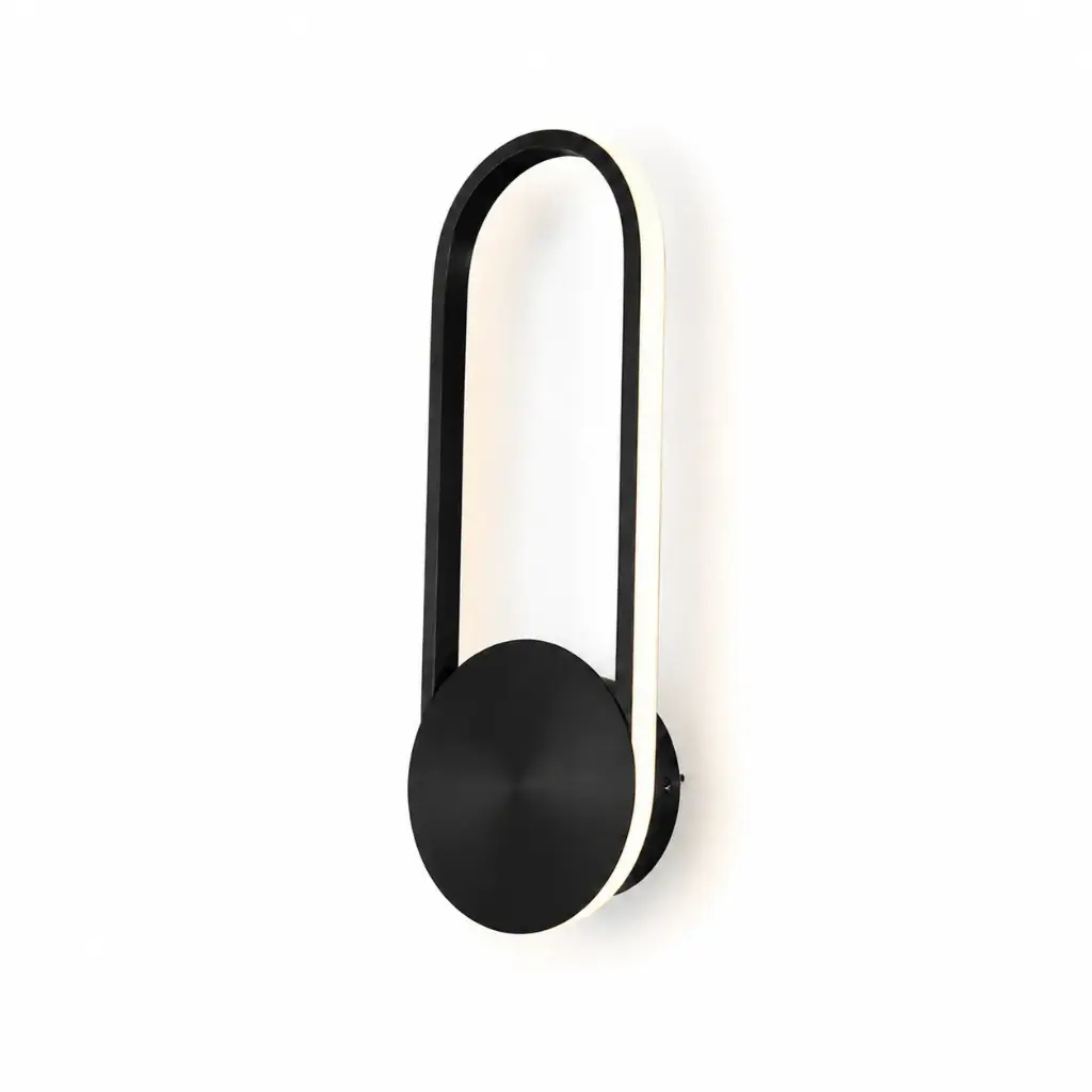 APLIQUE DE PARED HALO TW 18W 3000K 545LM IP20 COLOR NEGRO REF. MD60BK MARCA ILUMINAK