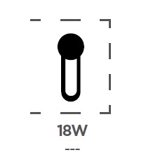 APLIQUE DE PARED HALO TW 18W 3000K 545LM IP20 COLOR DORADO REF. MD60GD MARCA ILUMINAK