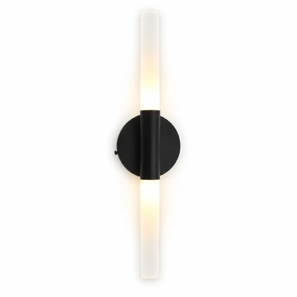 APLIQUE DE PARED SABER 18W IP20 10 CM X 45 CM P/BOMB. G9 X 2 COLOR NEGRO REF. MD66BKMARCA ILUMINAK