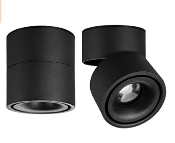 APLIQUE DE TECHO LED INTEGRADO DIRIGIBLE 10 W 4000 K 85 - 265 V NEGRO REF. X002TZYVCN LED SPOTLIGHT