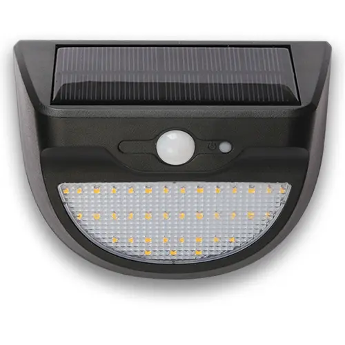 APLIQUE SOLAR 160 LM 3000 K 155 X 104 X 60 MM IP44 PC NEGRO REF. LPS1803 MARCA LUCERNA