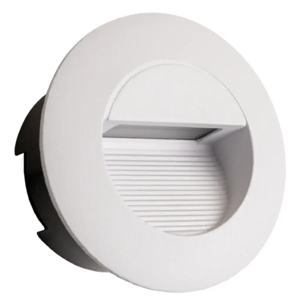 APLIQUE PARED LED INTEGRADO 2 W 3000 K IP65 REDONDO CAMINERIA COLOR BLANCO REF LUM-85RW MARCA LUMIND