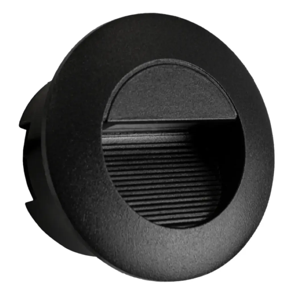 APLIQUE PARED LED INTEGRADO 2 W 3000 K IP65 REDONDO LUZ STEP COLOR NEGRO REF. LUM-85RB MARCA LUMIND