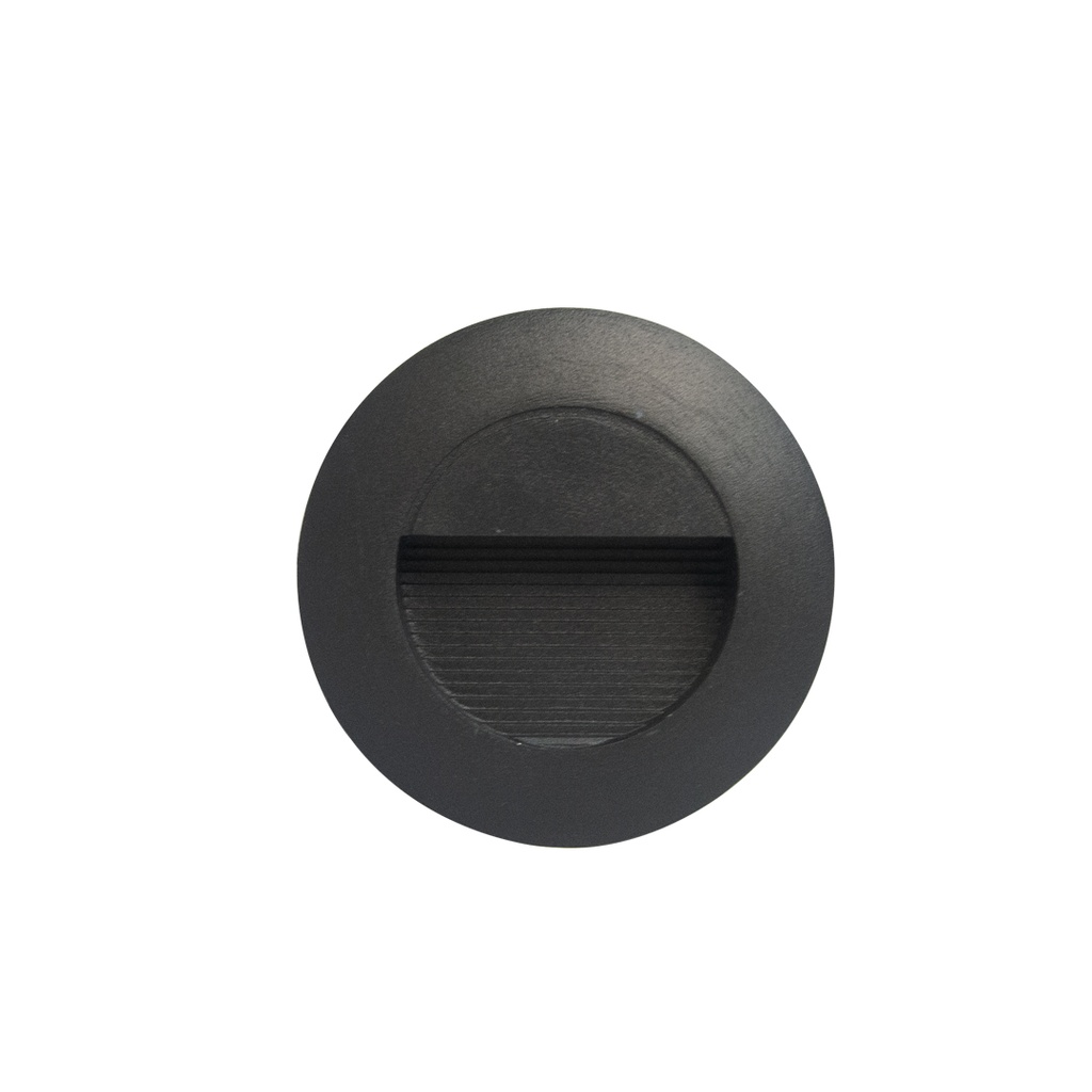 APLIQUE PARED LED INTEGRADO 2 W 3000 K IP65 REDONDO LUZ STEP COLOR NEGRO REF. LUM-85RB MARCA LUMIND