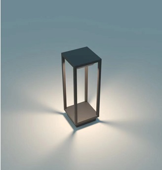 APLIQUE PARED INTEGRADO 8W 3000K IP54 100-240V 14X14X35CM NEGRO REF. LUM-1045 MARCA LUMIND