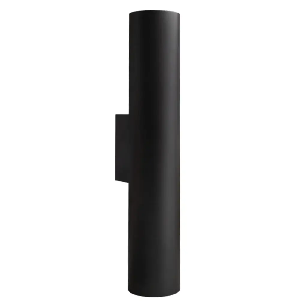 APLIQUE PARED P/GU10 5.4 X 30 X 7CM 110V 8W P/EXTERIOR COLOR NEGRO REF. LUM-1143 MARCA LUMIND
