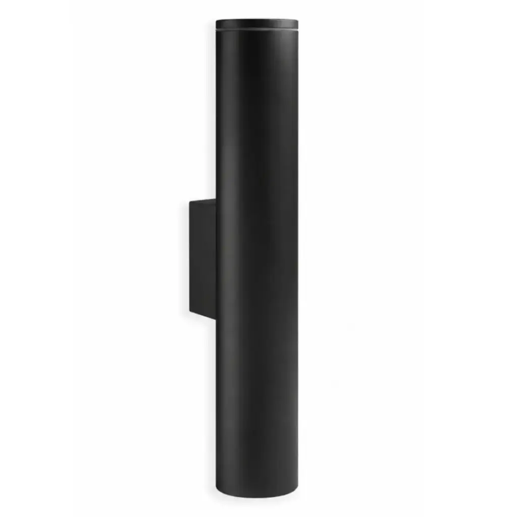 APLIQUE PARED PARA DICROICO GU10 X 2 CILINDRO UP&DOWN COLOR NEGRO REF. LUM-1368-B LUMIND