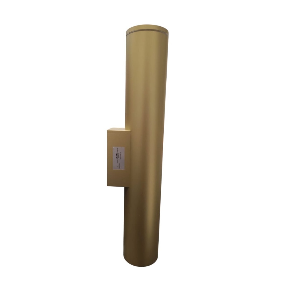 APLIQUE PARED PARA DICROICO GU10 X 2 CILINDRO UP&DOWN COLOR DORADO REF. LUM-1368-G LUMIND