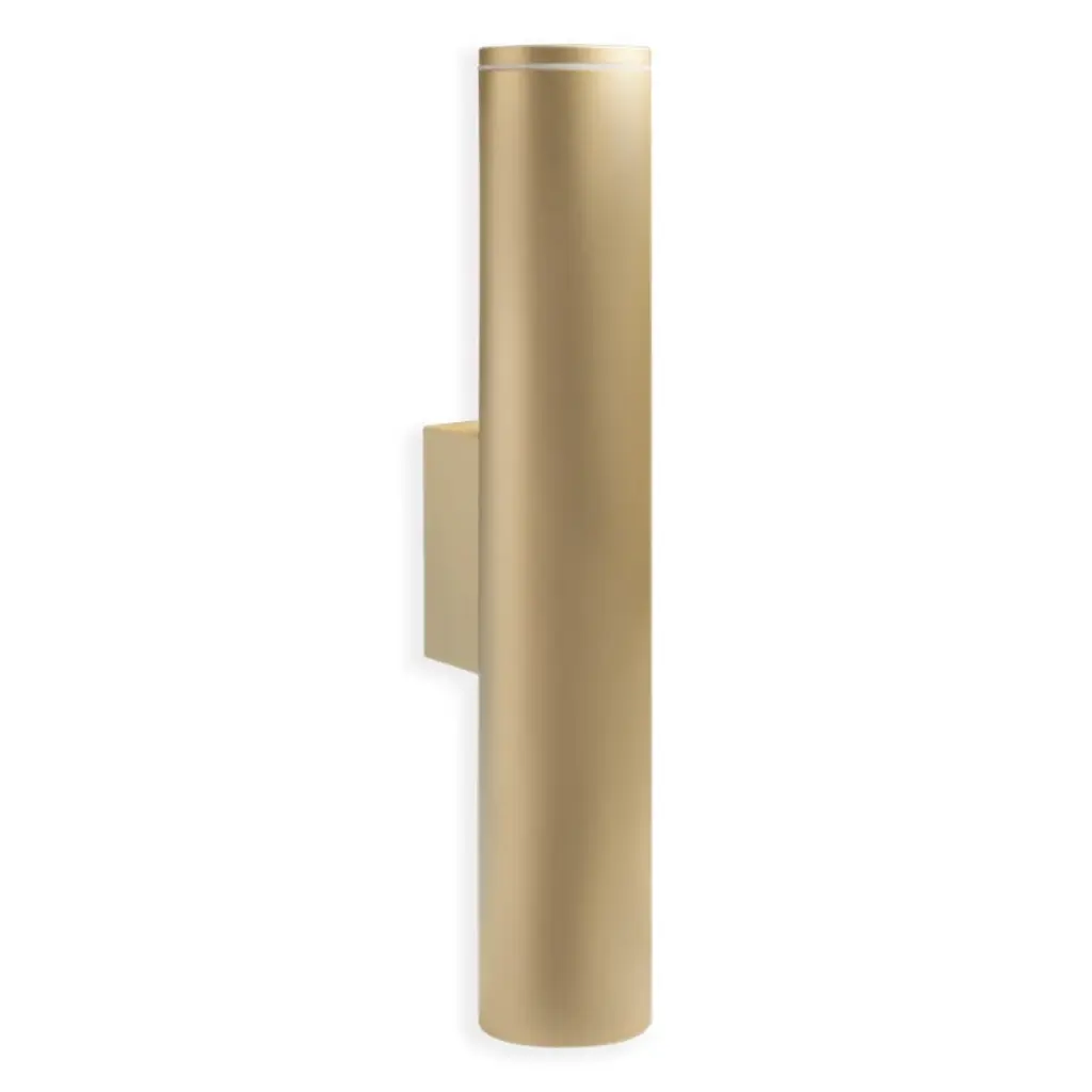 APLIQUE PARED PARA DICROICO GU10 X 2 CILINDRO UP&DOWN COLOR DORADO REF. LUM-1368-G LUMIND