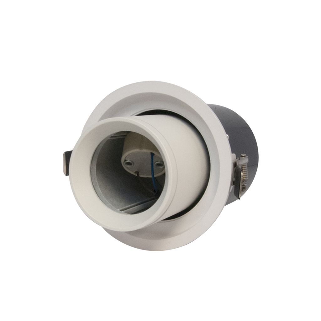 APLIQUE DE TECHO RETRAIBLE / EXTRAIBLE ORIENTABLE P/ DICROICO GU10 BLANCO REF.LUM-GL04 MARCA LUMIND