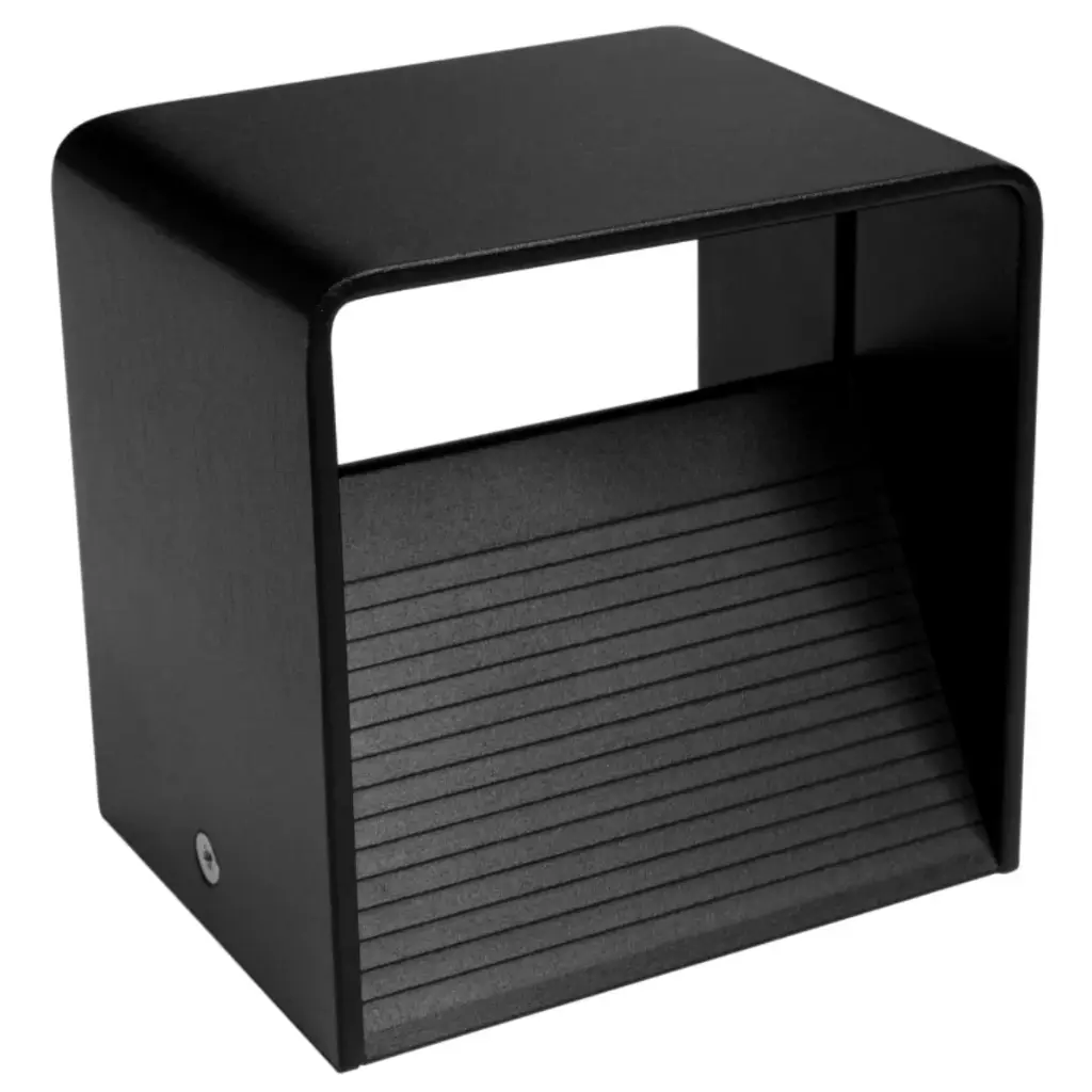 APLIQUE PARED LED INTEGRADO UP & DOWN 5W 3000K IP54 CUBO CUADRADO NEGRO LUM- 230 MARCA LUMIND