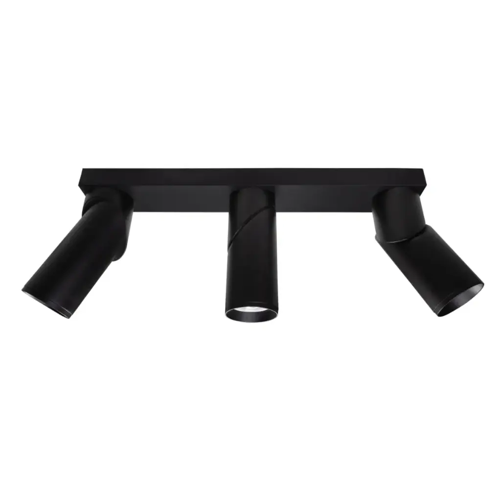 APLIQUE DE TECHO SUPERFICIAL PARA DICROICO GU10 ORIENTABLE COLOR NEGRO REF.LUM-370 MARCA LUMIND