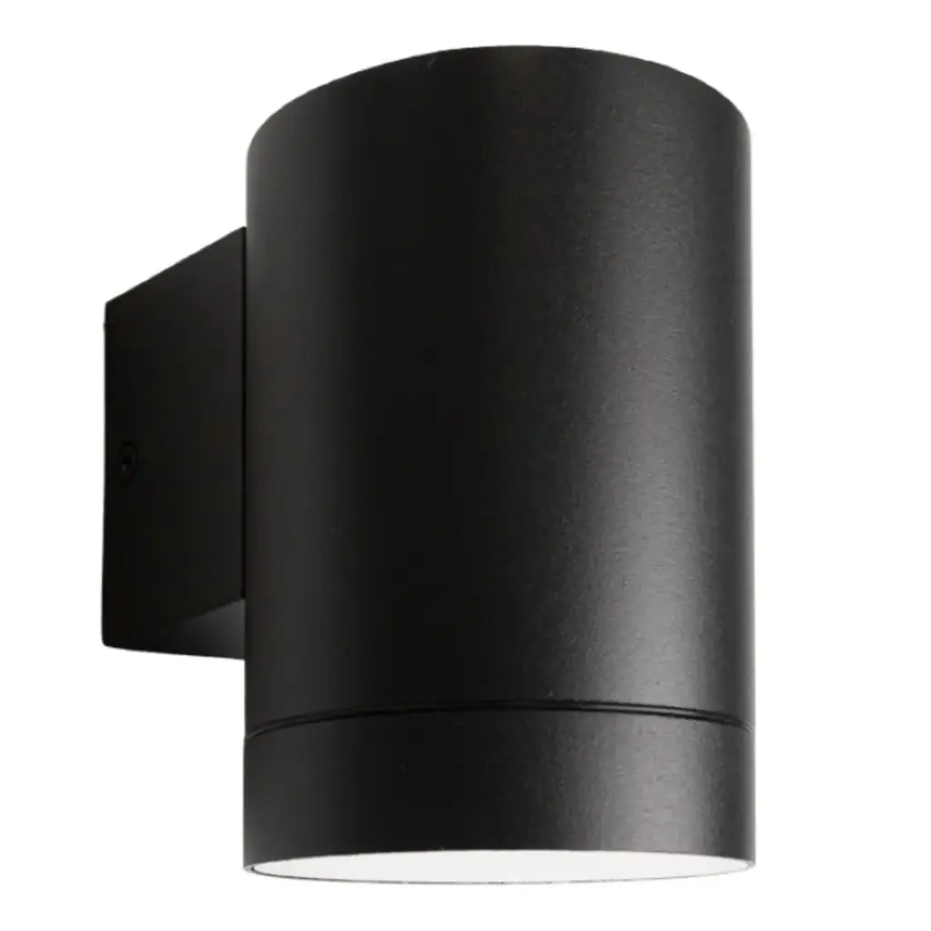 APLIQUE PARED PARA DICROICO IP65 CILINDRO P/ EXTERIOR NEGRO REF. LUM-374 MARCA LUMIND