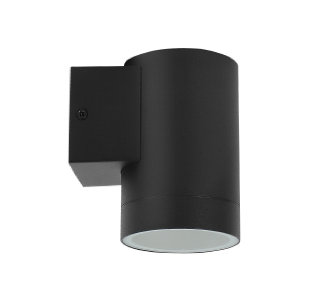 APLIQUE PARED PARA DICROICO IP65 CILINDRO P/ EXTERIOR NEGRO REF. LUM-374 MARCA LUMIND