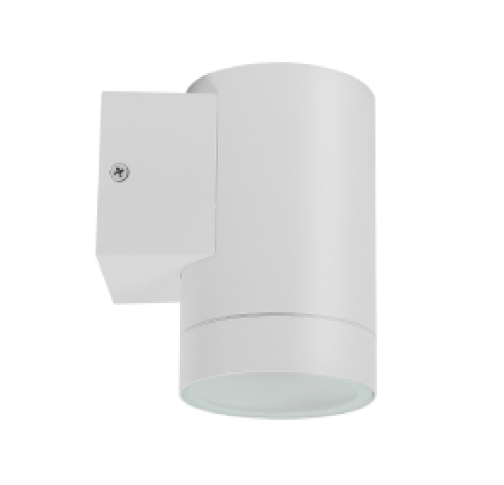APLIQUE PARED PARA DICROICO IP65 CILINDRO P/ EXTERIOR BLANCO REF. LUM-375 MARCA LUMIND