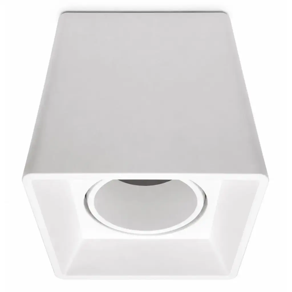 APLIQUE DE TECHO LED PARA GU10 CUBICO FULL PC COLOR BLANCO REF. LUM-435 MARCA LUMIND