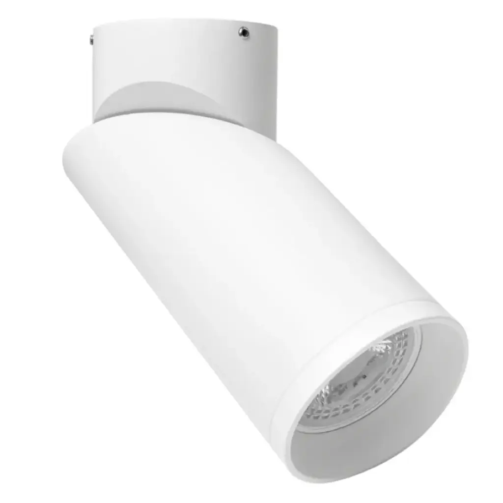 APLIQUE DE TECHO SUPERFICIAL PARA DICROICO GU10 ORIENTABLE COLOR BLANCO REF.LUM-443 MARCA LUMIND