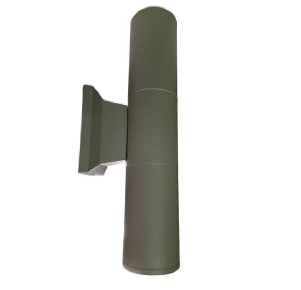 APLIQUE PARED PARA DICROICO IP65 CILINDRO P/ EXTERIOR GRIS REF. LUM-452 MARCA LUMIND