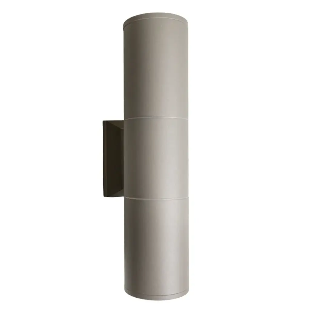 APLIQUE PARED PARA DICROICO IP65 CILINDRO P/ EXTERIOR GRIS REF. LUM-452 MARCA LUMIND