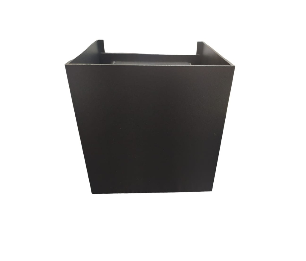 APLIQUE PARED LED INTEGRADO UP & DOWN 3W X 2 3000K IP54 CUBO CUADRADO NEGRO LUM- 453 MARCA LUMIND