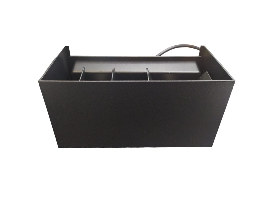 APLIQUE PARED LED INTEGRADO UP & DOWN 3W X 4 3000K IP54 CUBO RECTANGULAR NEGRO LUM- 454 MARCA LUMIND