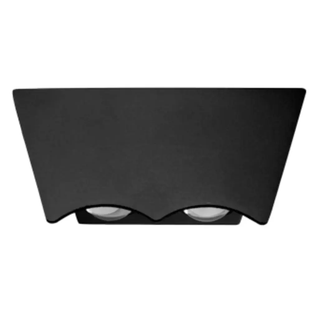 APLIQUE PARED LED INTEGRADO 3W X 2 3000K IP54 15.5X7CM BAT COLOR NEGRO LUM- 458 MARCA LUMIND