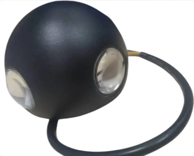 APLIQUE PARED LED INTEGRADO 3000K IP54 100-240V 4 DIRECCIONES COLOR NEGRO REF.LUM-459 LUMIND