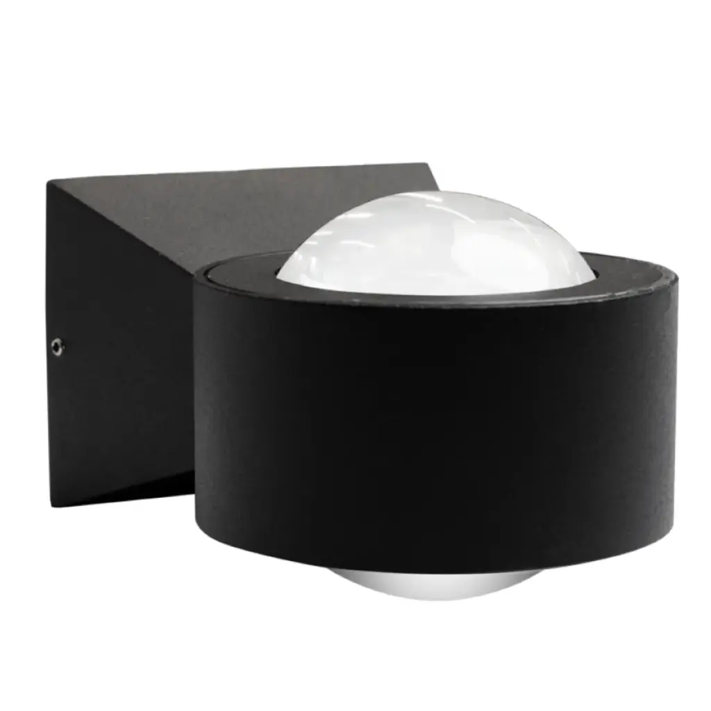 APLIQUE PARED LED INTEGRADO UP & DOWN 3W X 2 3000K 85-265V IP54 LUPA DOBL NEGRO LUM-460 MARCA LUMIND