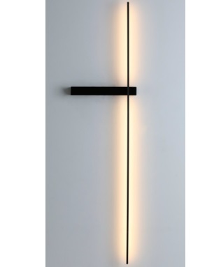 APLIQUE PARED INTEGRADO 14W 3000K IP20 90-240V HAZ DE LUZ DIFUSO NEGRO REF. LUM-713 MARCA LUMIND