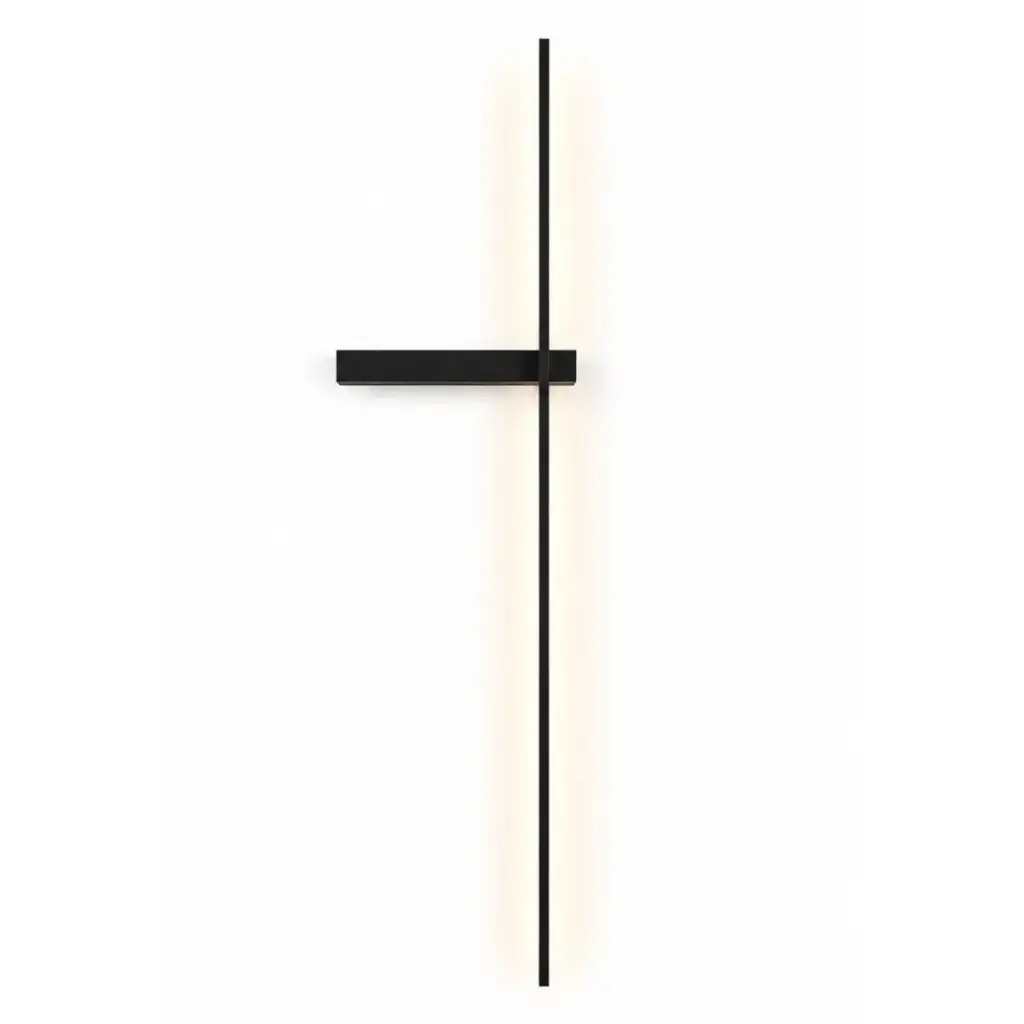 APLIQUE PARED INTEGRADO 14W 3000K IP20 90-240V HAZ DE LUZ DIFUSO NEGRO REF. LUM-713 MARCA LUMIND