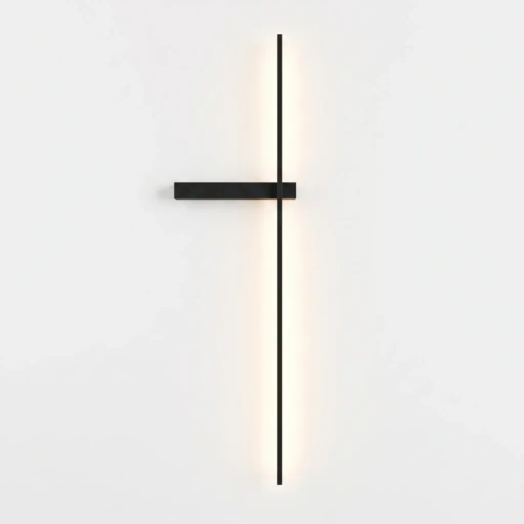 APLIQUE PARED INTEGRADO 14W 3000K IP20 90-240V HAZ DE LUZ DIFUSO NEGRO REF. LUM-713 MARCA LUMIND