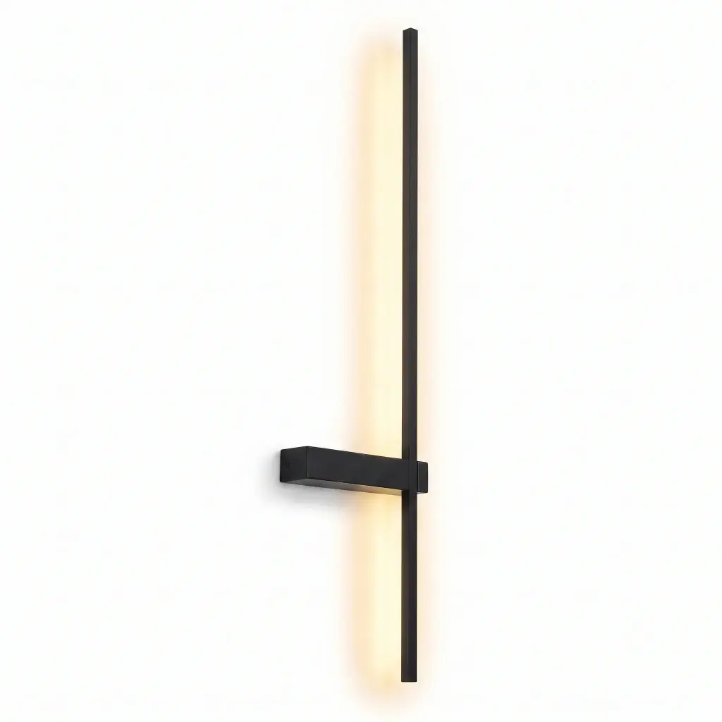 APLIQUE PARED INTEGRADO 15W 1350LM 100-240V SUPERFICIAL 90CM COLOR NEGRO REF. LUM-757 MARCA LUMIND