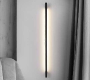 APLIQUE PARED INTEGRADO 20W 1800LM 100-240V SUPERFICIAL 120CM COLOR NEGRO REF. LUM-758 MARCA LUMIND