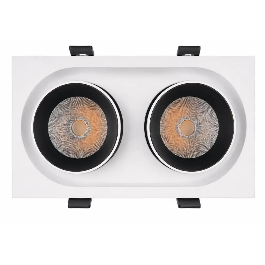 APLIQUE LED P/ EMP. INTEGRADO EXTRAIBLE DOBLE 15W 3000K BCO-NEGRO REF.LUM-767 MARCA LUMIND