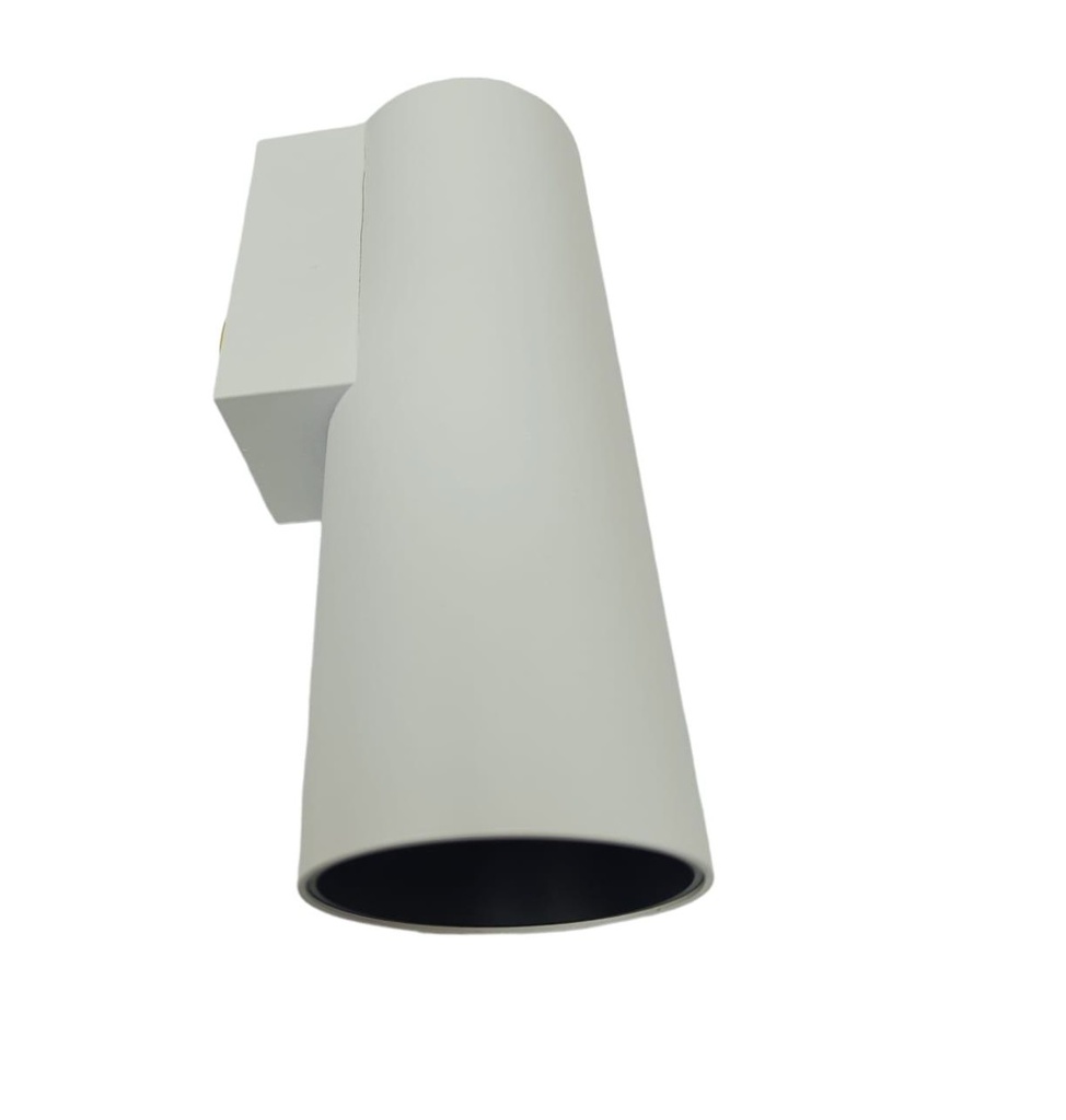 APLIQUE TIPO BALA PARED P/ SOCATE 8W GU10 54 X 70 X 150 MM 110V C/BLANCO REF- LUM-887 MARCA LUMIND