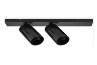 APLIQUE DE TECHO PARA GU10 T/TRACK DOBLE C/BASE 344X60X135MM COLOR NEGRO REF. LUM-890 MARCA LUMIND